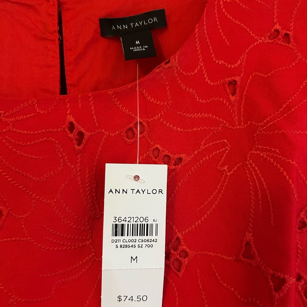 Talbots Red Sleeveless Women's Top - Picture 3 of 3